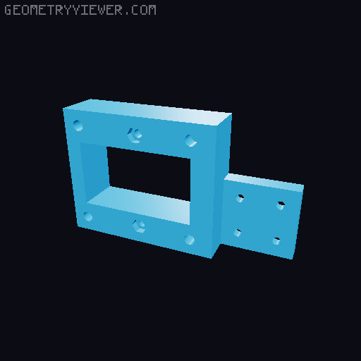 Plug mount with cover - for The100 v1.1 3D model thumbnail
