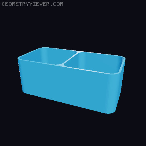Bin for Ikea skadis - 564 models - hooks need support 3D model thumbnail