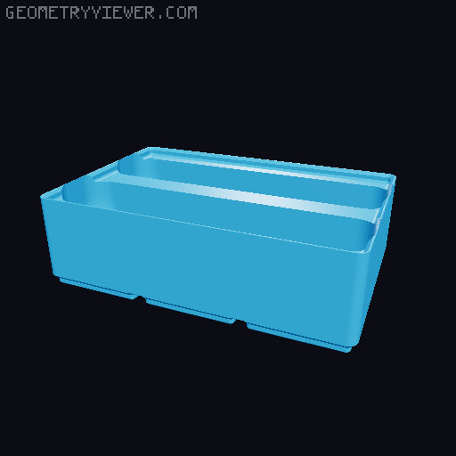 Pokemon Mini Tin Gridfinity 3x 3D model thumbnail