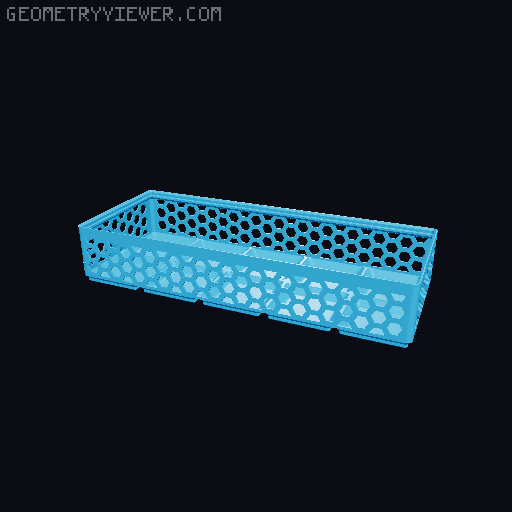 Gridfinity Hex Bins Light (rotated grid) all sizes 3D model thumbnail
