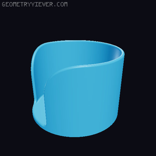 Cup Holder for Modular Desk Clamp 3D model thumbnail