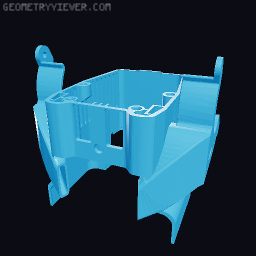 Hero Me Gen 7 part cooling for stock Neptune 3 Pro/Plus/Max Dual 5015 Cooling Shroud 3D model thumbnail