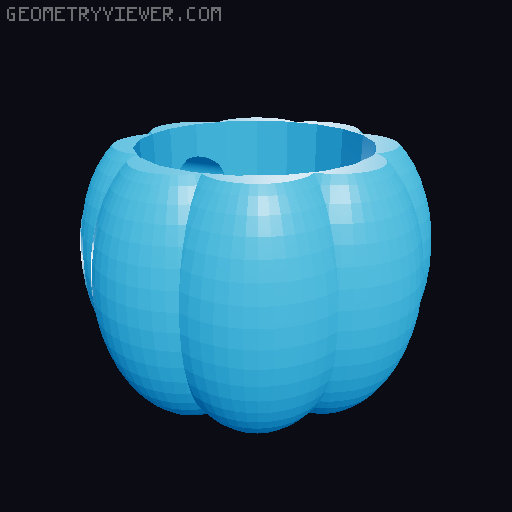 Pumpkin tealight -Remix 3D model thumbnail