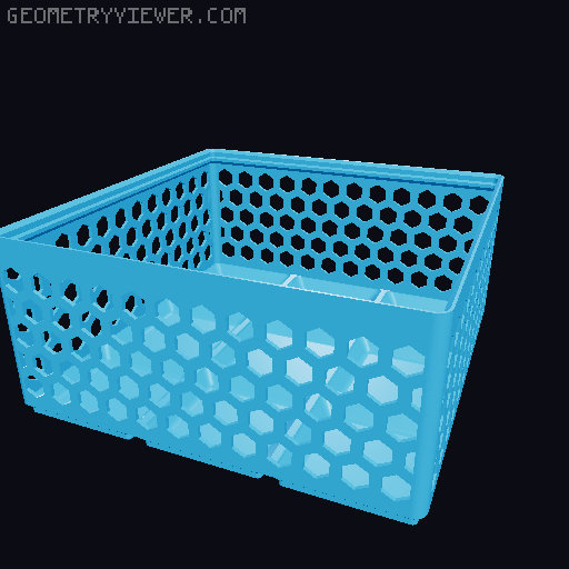 Gridfinity Hex Bins Light all sizes 3D model thumbnail