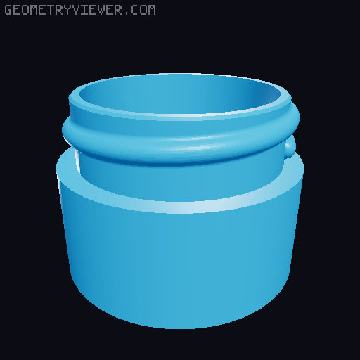 Travel size bottles with caps (parametric) 3D model thumbnail