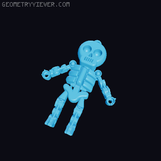 Articulated Skeleton Toy 3D model thumbnail