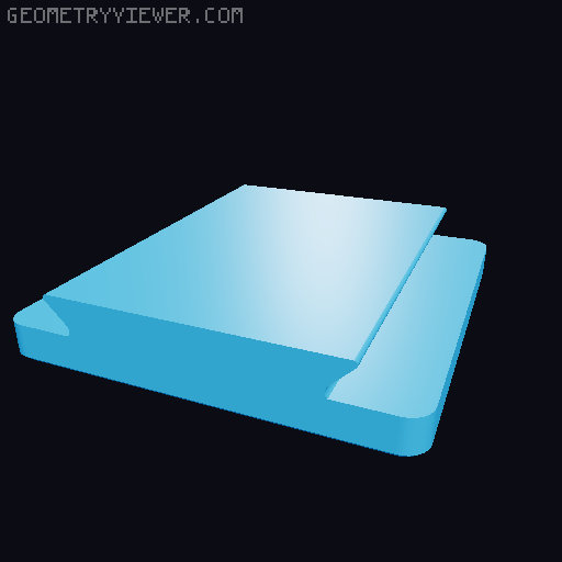 Heart die for embossing press 3D model thumbnail