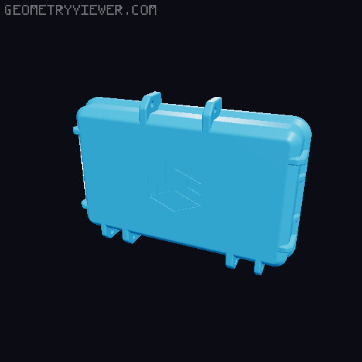 Snap Latch Drill Bit Case 3D model thumbnail