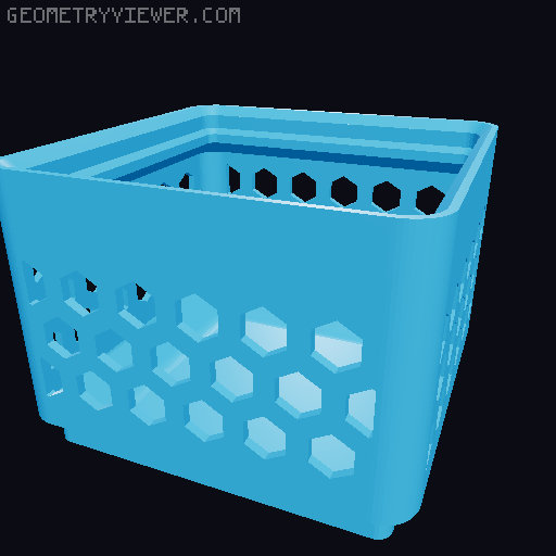 Gridfinity Hex Bins Light all sizes 3D model thumbnail