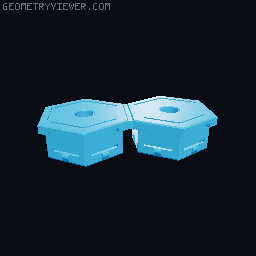 Easy to Remove Inserts for Honeycomb Storage Wall 3D model thumbnail