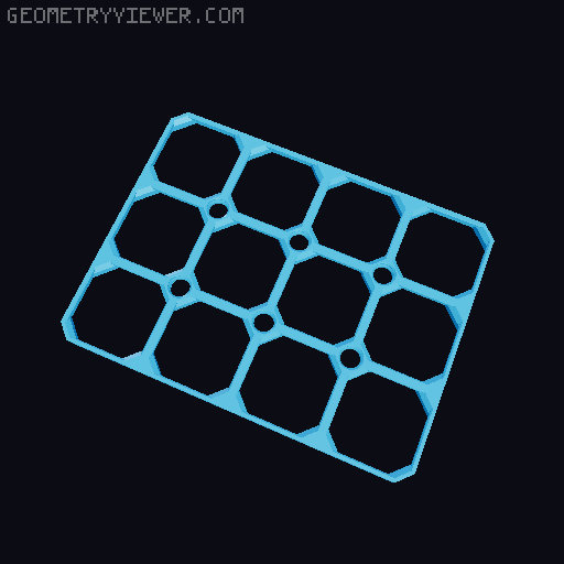 openGrid with Multiboard-compatible screw holes 3D model thumbnail