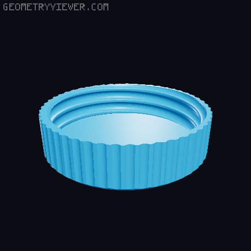 Travel size bottles with caps (parametric) 3D model thumbnail