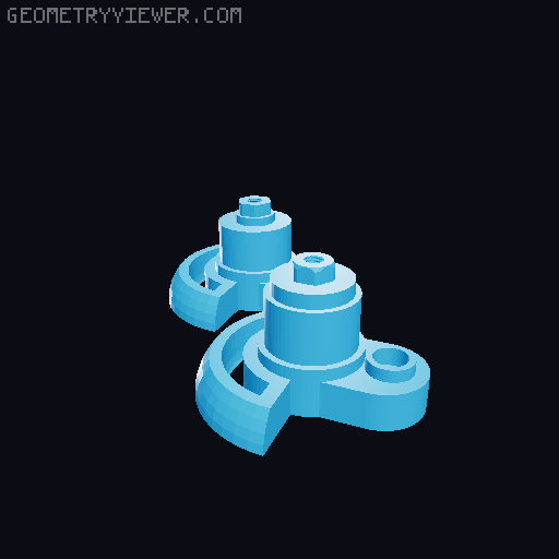PushRod Engine with Gearbox 3D model thumbnail