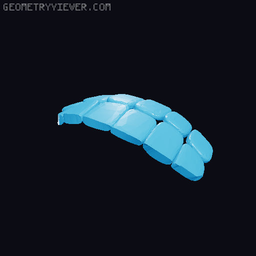 smile toothbrush holder 3D model thumbnail