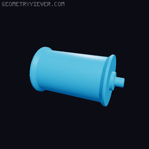 Spool Roller/Holder - Multiple Sizes & Modular Design 3D model thumbnail