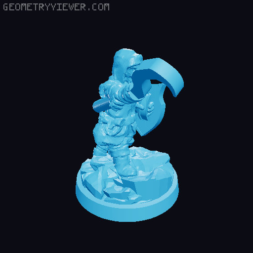 Lake-Town Militia Command 10mm Scale 3D model thumbnail