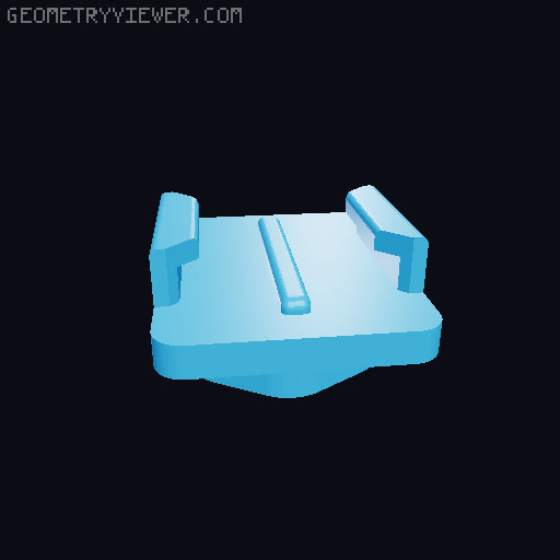Gopro tripod remix - quick release mount 3D model thumbnail