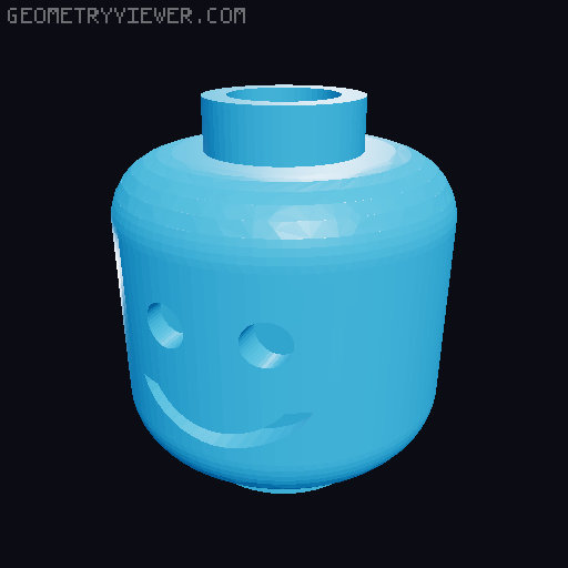 Lego bobblehead 3D model thumbnail