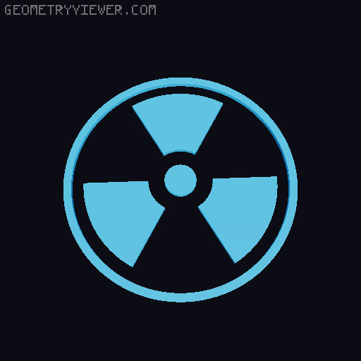 Drippy Drum dualcolor radioactive sign 3D model thumbnail