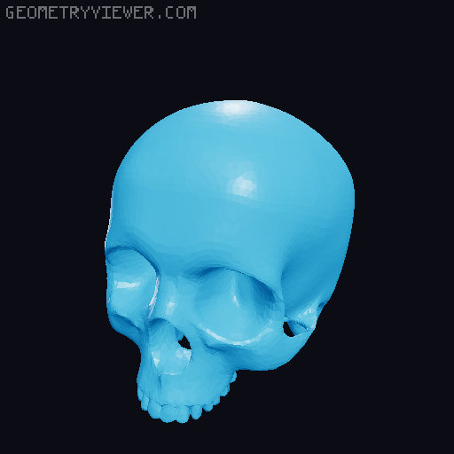 Human Skull - Jaw Delete 3D model thumbnail