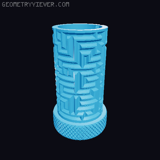 Russian Doll Maze Puzzle Box with Christmas themed Lids 3D model thumbnail
