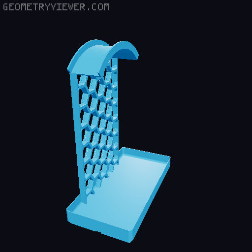 Gridfinity Headboard Organizers 3D model thumbnail