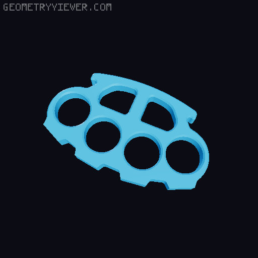 Plastic Knuckles 3D model thumbnail