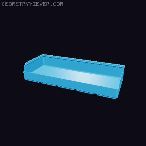 Gridfinity rouded bins collection all sizes 3D model thumbnail