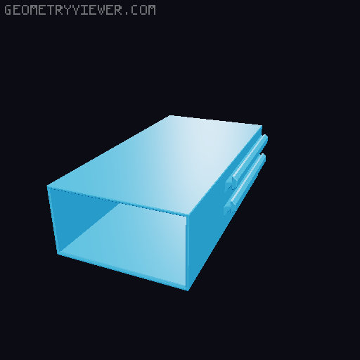 Ender 3 small toolbox (tall and long) 3D model thumbnail