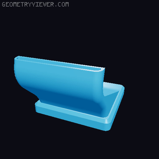 Xbox Controller Holder w/ Lip for HSW 3D model thumbnail