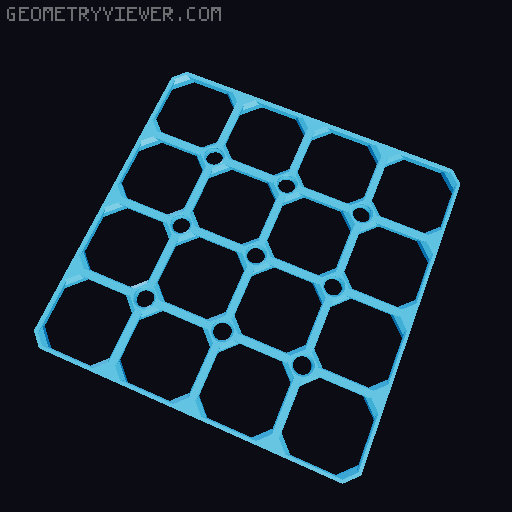 openGrid with Multiboard-compatible screw holes 3D model thumbnail