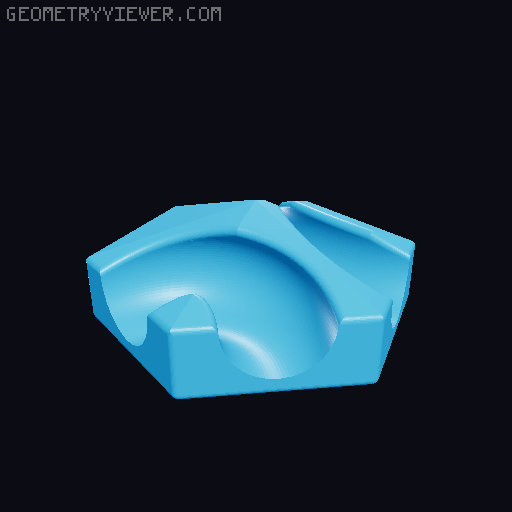 Marble track - 16 different tile insets (gravitrax compatible by using my 6 exits basic tile) 3D model thumbnail