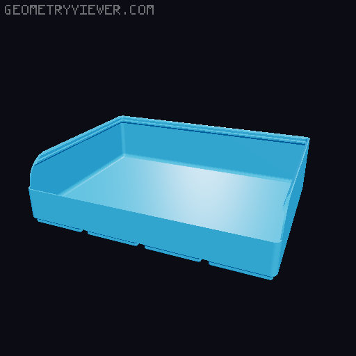 Gridfinity rouded bins collection all sizes 3D model thumbnail