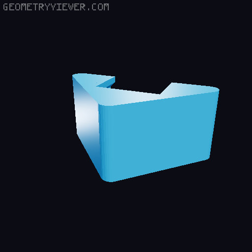Rocker switch insert 3D model thumbnail