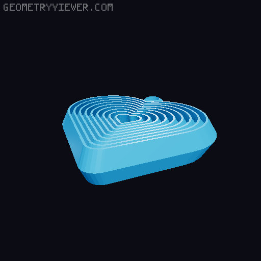 fidget Heart key chain 3D model thumbnail