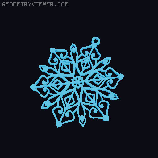 Snowflake multilayer 3D model thumbnail