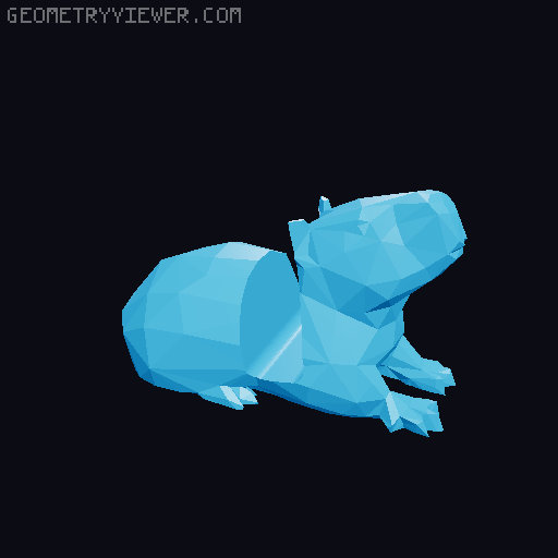 Capybara Phone Holder / Keyring 3D model thumbnail
