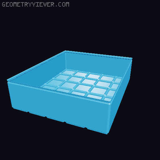 Gridfinity Box (Quick print, lite version, less filament!) 3D model thumbnail