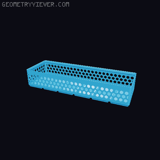 Gridfinity Hex Bins Light all sizes 3D model thumbnail