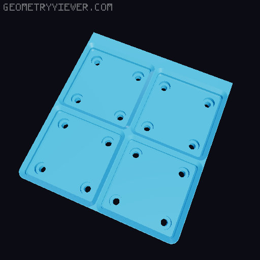 Gridfinity baseplate with hook for a 10x10mm pegboard 3D model thumbnail