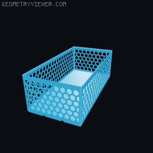 Gridfinity Hex Bins all sizes 3D model thumbnail