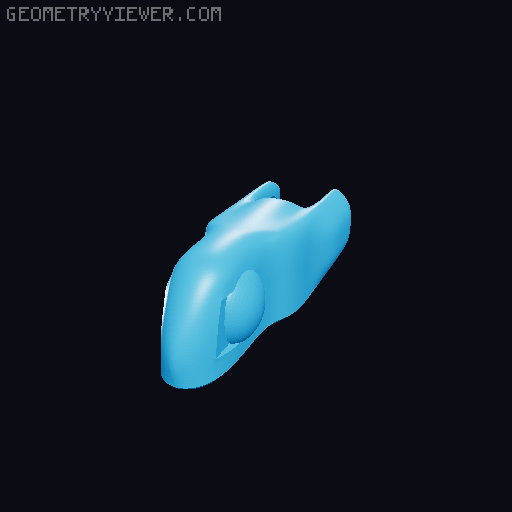 Poseable articulated hand model 3D model thumbnail