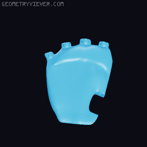 Poseable articulated hand model 3D model thumbnail
