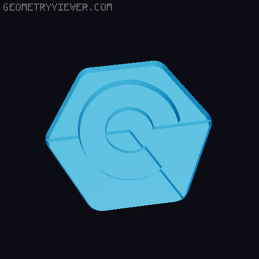 C Programming Language logo 3D model thumbnail