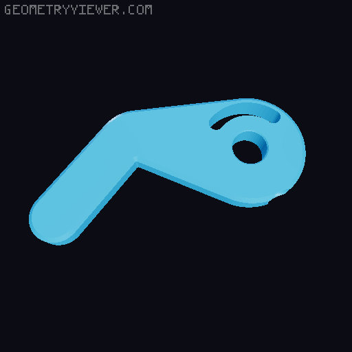 SMILEY - Budget Reinforced Bolt Handle 3D model thumbnail