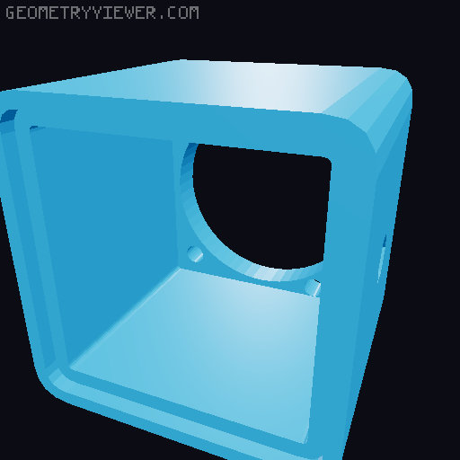 Z-series Mini Extractor Fan Housing 3D model thumbnail