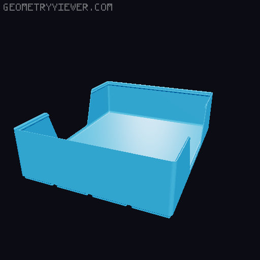 Gridfinity wall cutout collection 3D model thumbnail
