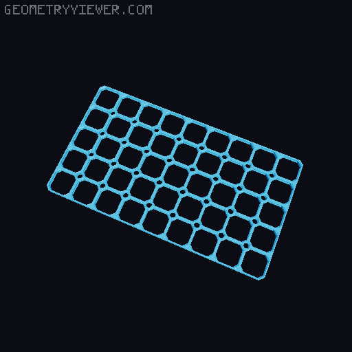 openGrid with Multiboard-compatible screw holes 3D model thumbnail