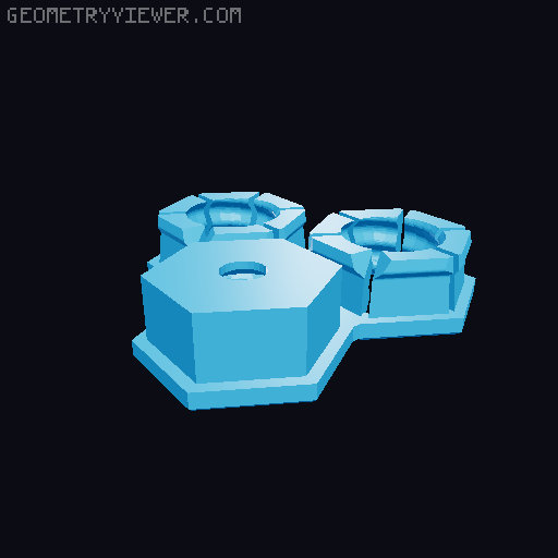 Elegant Screwiverse Inserts for Honeycomb Storage Wall (HSW) 3D model thumbnail
