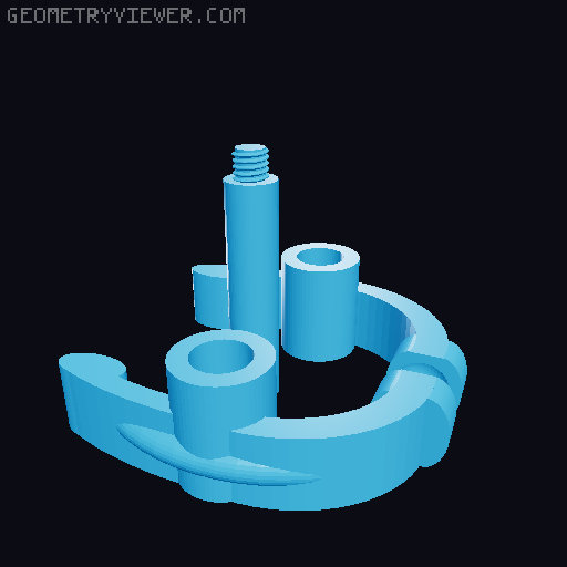 PushRod Engine with Gearbox 3D model thumbnail